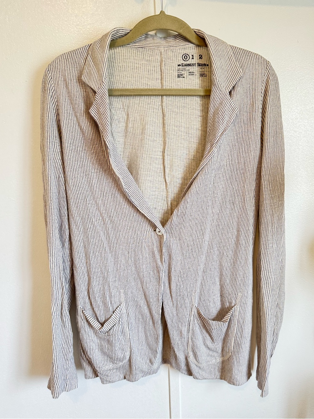 Earnest Sewn Linen Stripe Seersucker Blazer